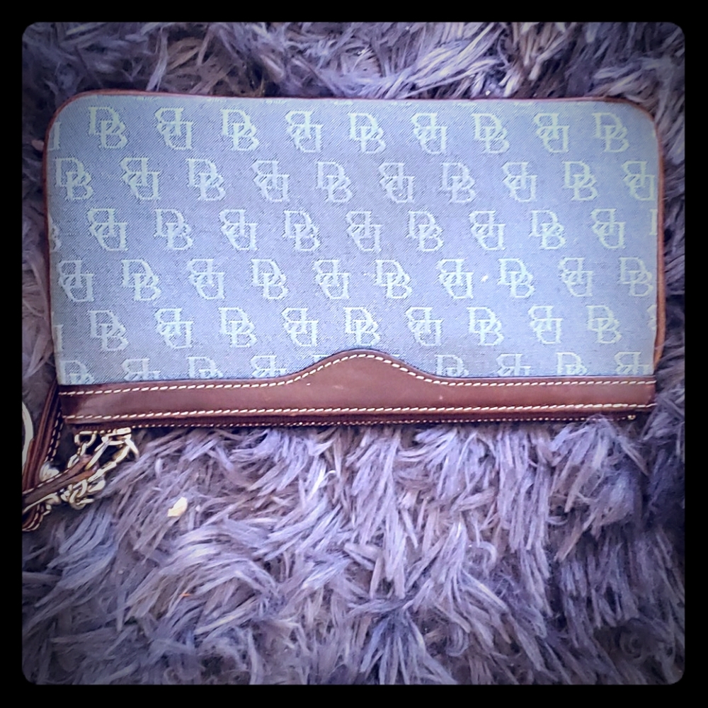 Dooney & Bourke wrist purse or wallet denium blue